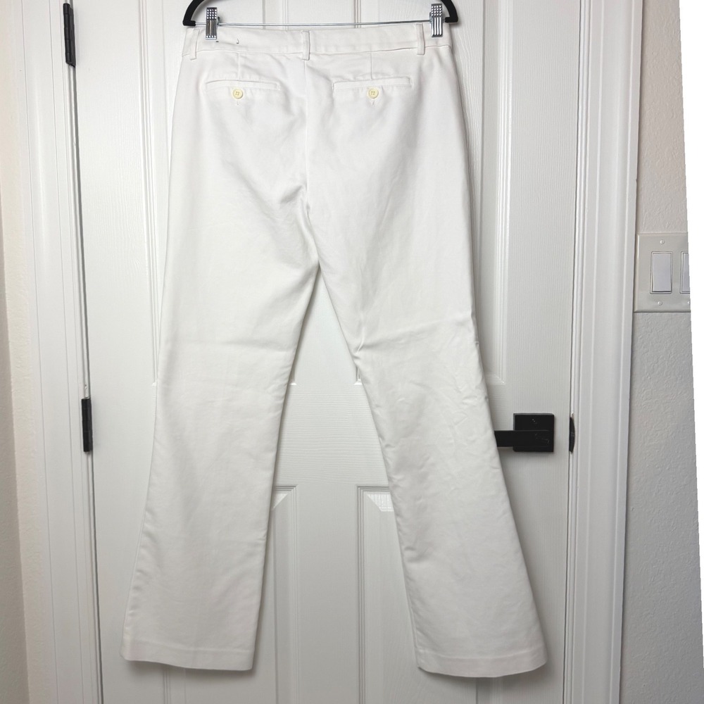 Express Womens White Stretch Bootcut Dress Pants Size 12R Career Trouser - Picture 2 of 10
